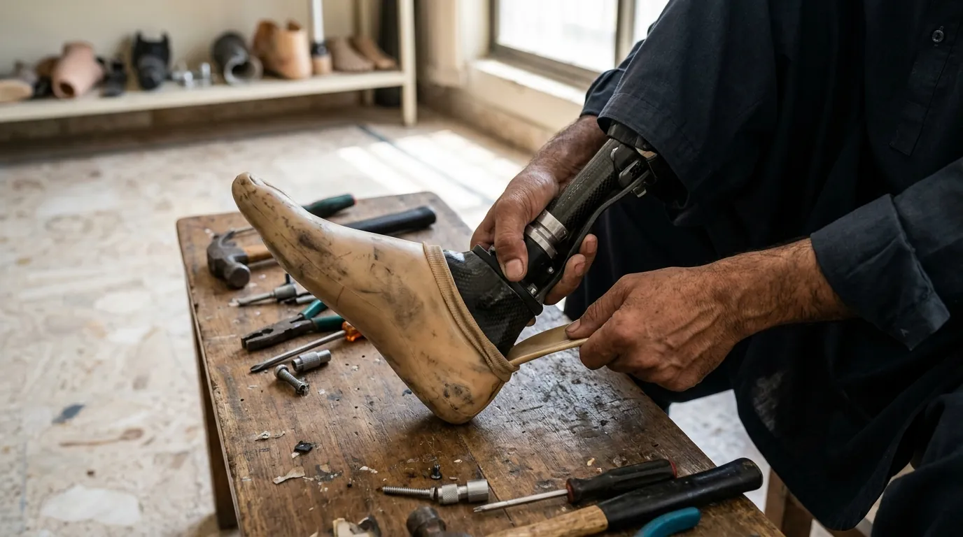Replacing a worn foot shell
