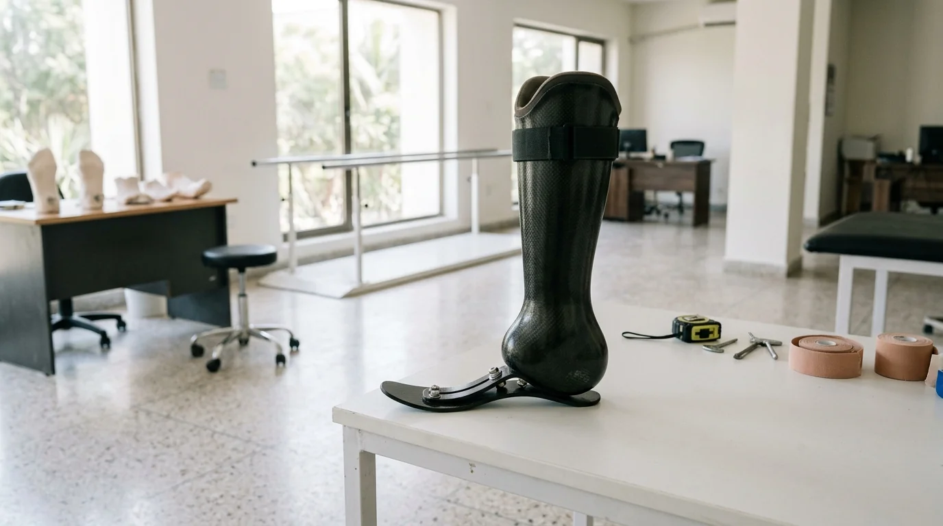 A Syme ankle prosthesis with a low-profile foot