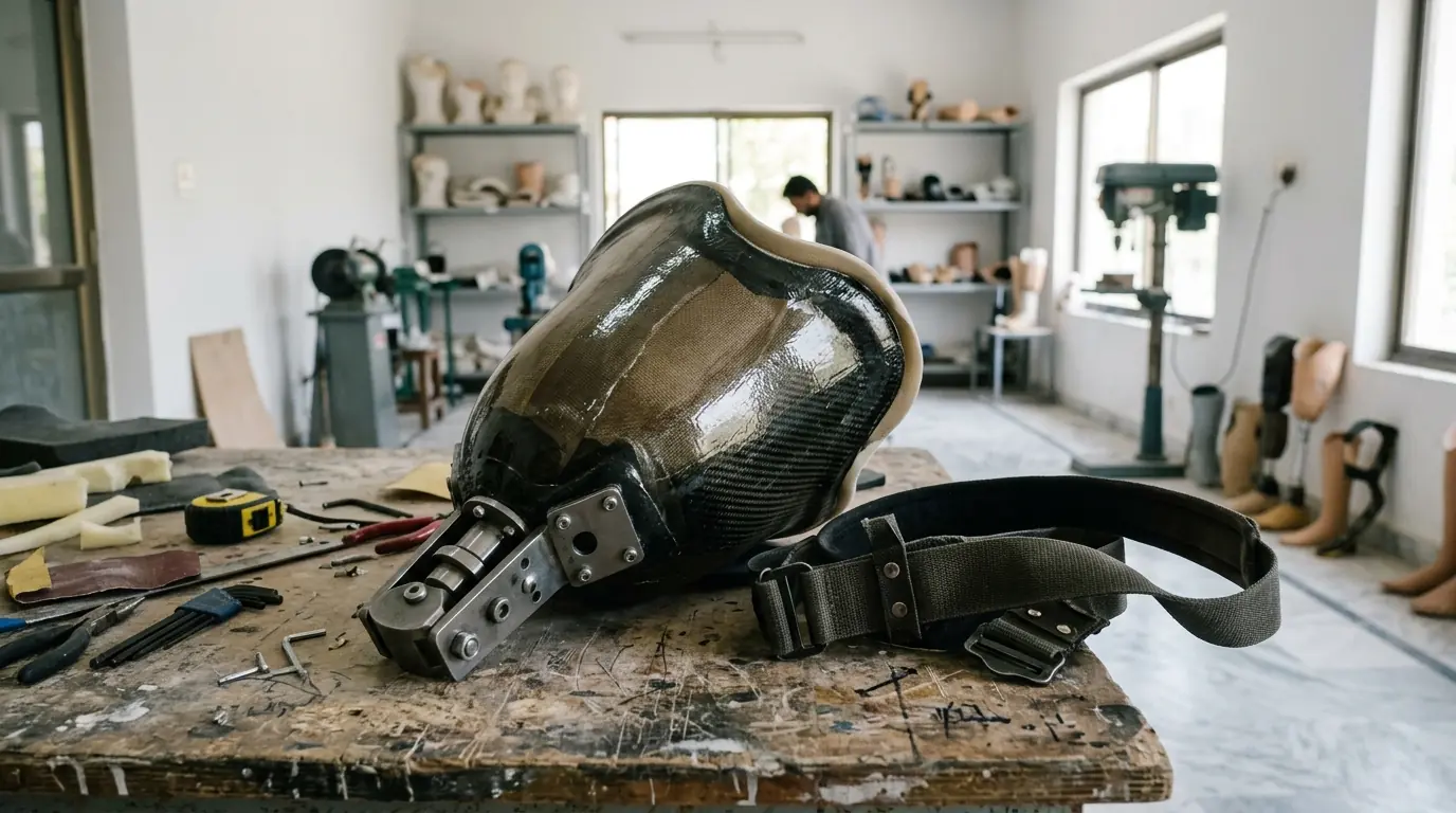 A pelvic socket with a hip joint
