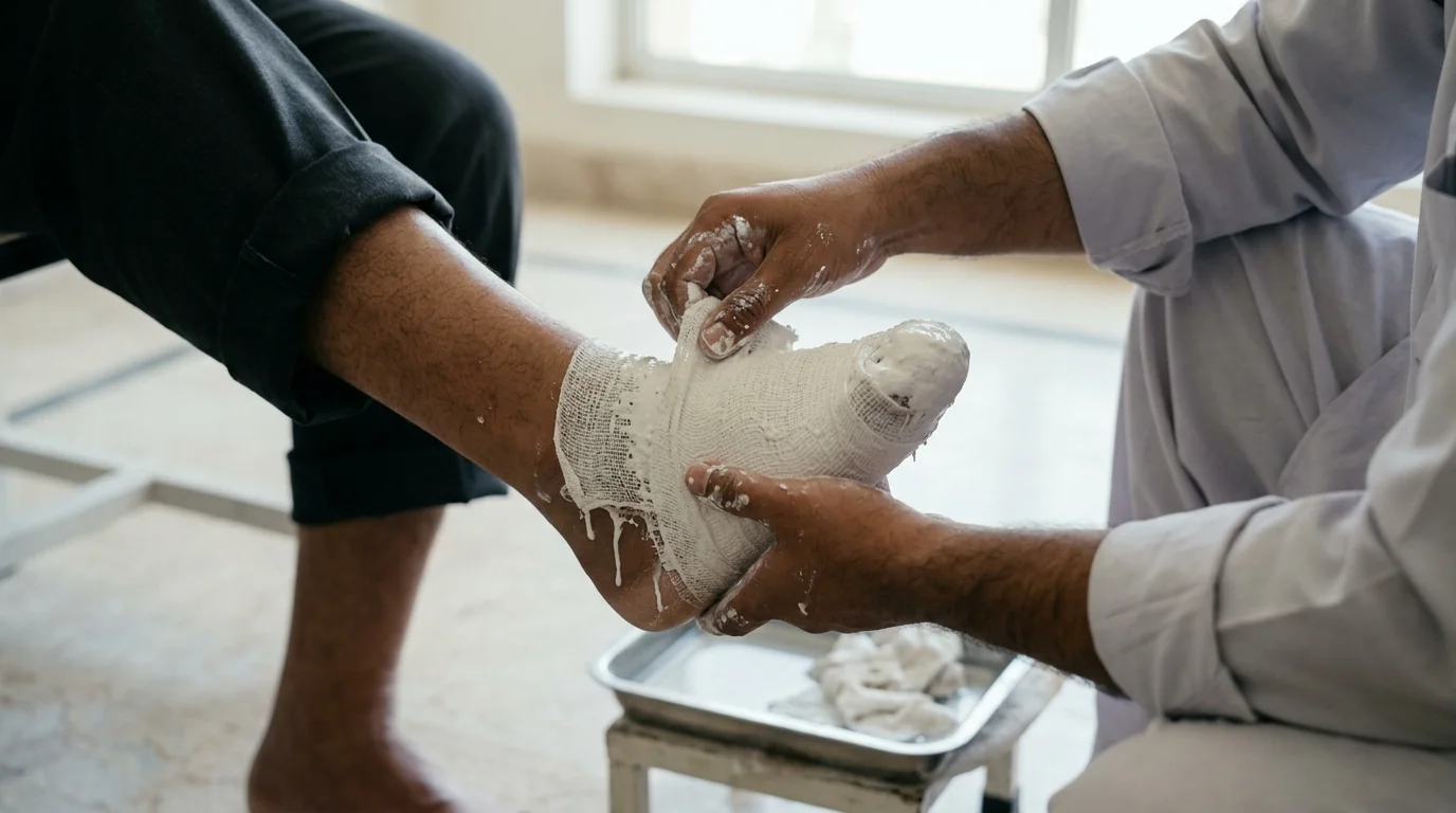 Casting a partial foot